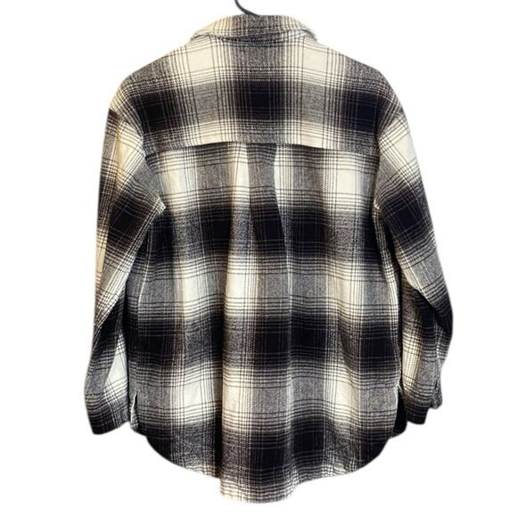 Madewell Twill Flannel Shirt-Jacket in Windowpane Plaid Women's Medium - Picture 3 of 7